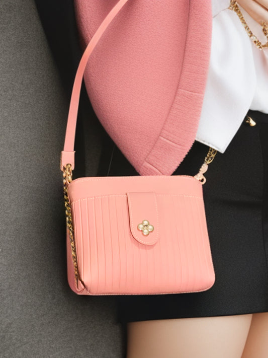 Chic pink shoulder bag